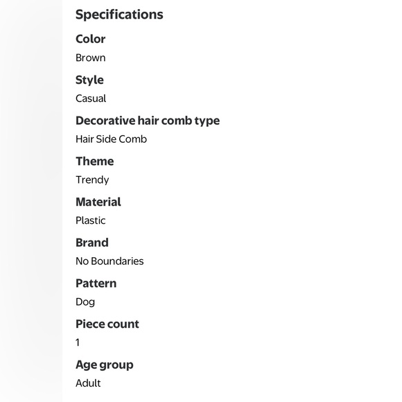 🔴 3/$12 No Boundaries Dog Hair Comb NIP Brown Mini Detangling Travel Comb 🐕 🐶 🪮 - Picture 4 of 6